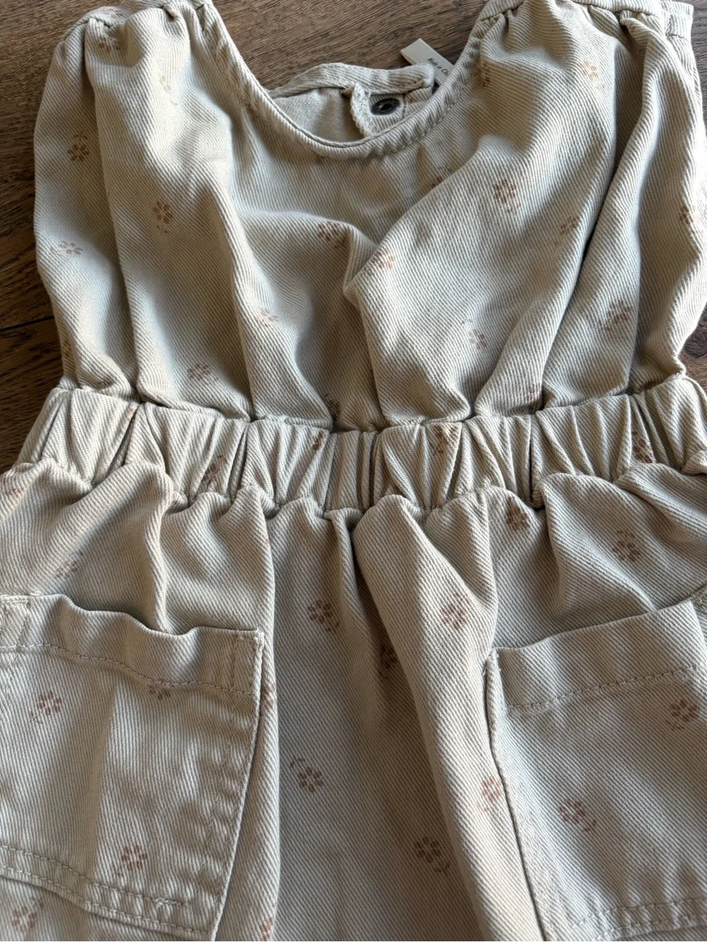 Kids Rylee + Cru Cream Floral Pocket Cotton Dress